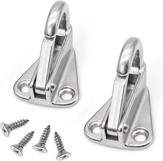 Atibin Outdoor Clothes Hanging Hook Stainless Hat Mounted Coat Hook Stainless Heavy Steel Fender Hook Hardware SUS316 2pcs