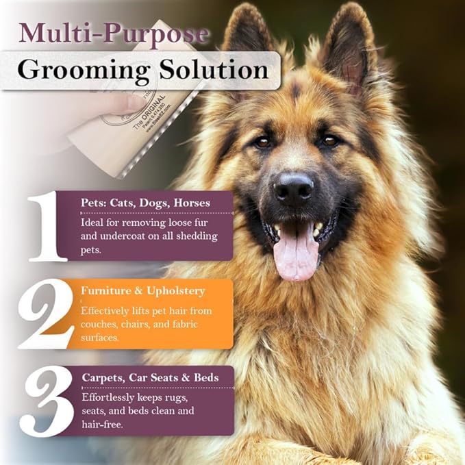 SleekEZ Dog Brush for Shedding & Dog Grooming Supplies | Pet Hair Removal Tool | Great For All Fur Types | For Short, Medium, & Long Hair Pets | Reduces Shedding by 95% | Made in USA | 5 inch