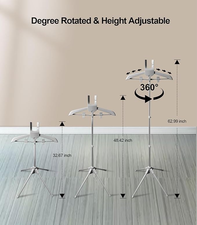 Garment Steamer Hanger with Ironing Glove, Portable Steamer Rack for Clothes, Garment Rack for Steaming Clothes Adjustable Handheld Hanging Ironing Clothes Stand