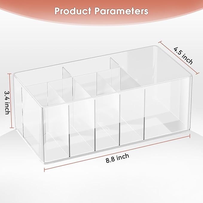 2 Pack Stackable Clear makeup organizer, Storage Drawers,Cosmetic Makeup Organizer, Acrylic Organizers,Bathroom Supplies,Ideal for Kitchen,Vanity,Cabinet,Undersink,Pantry CB01-T02（transparent）