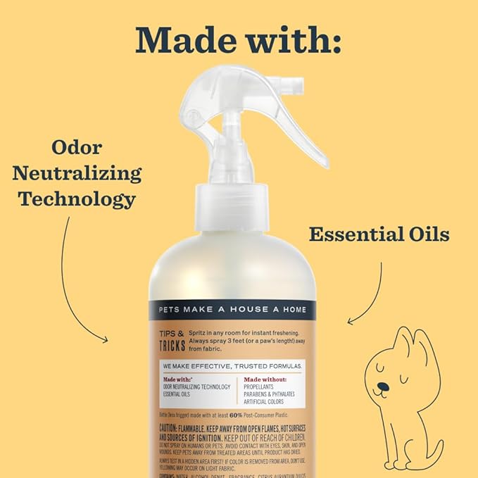 MRS. MEYER'S CLEAN DAY Pet Odor Neutralizer, Orange Blossom Scent, 12oz