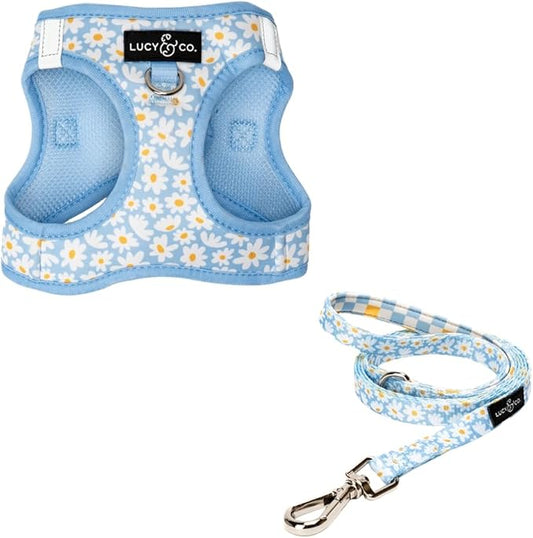 Lucy & Co. Simply Splendid Step-in Cat Harness & Leash Bundle – Reflective, Breathable & Adjustable Harness for Cats, Kittens & Small Dogs, Lightweight & Secure and Dual Leash Clips – X-Small