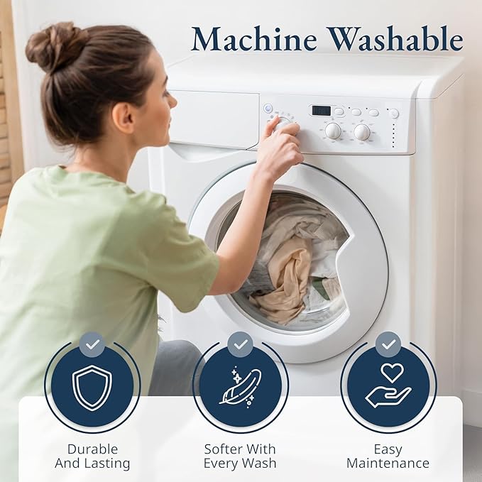 LANE LINEN Twin XL Fitted Sheet, 100% Organic Cotton 2Pc Set (1 Fitted Sheet, 1 Pillowcase) Percale Weave, Bottom Sheet, Soft, Breathable, Fits Mattress Upto 15" Deep - Polka Dot Blue (No Flat Sheet)