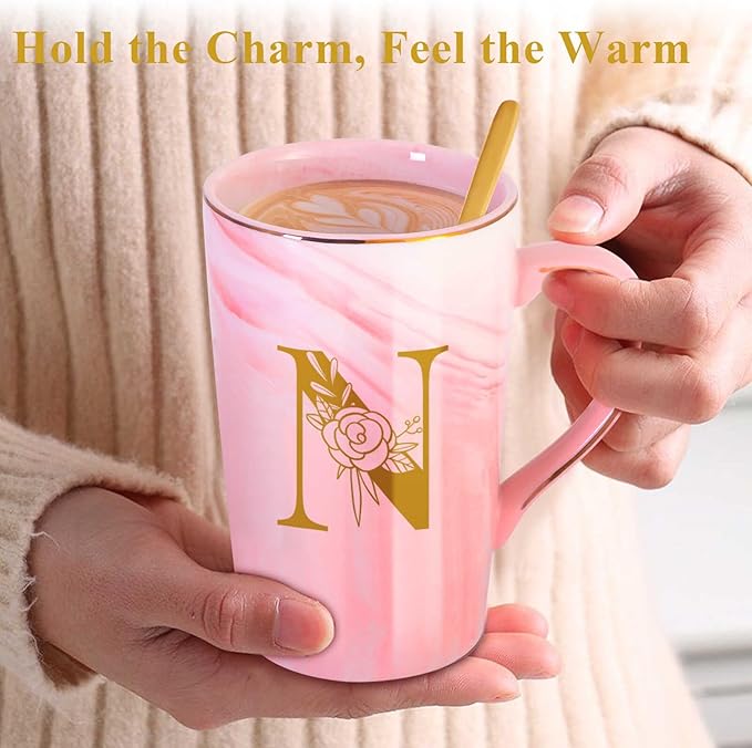 Personalized Ceramic Coffee Mug with Lid Tea Cup Women Wife Anniversary Her 1 2 3 5 6 7 8 10 14 20 25 40 50 Year Cotton Copper Gifts Ivory Bronze Leather Iron Paper First 6th 10th 25th 40th 50th 60,N