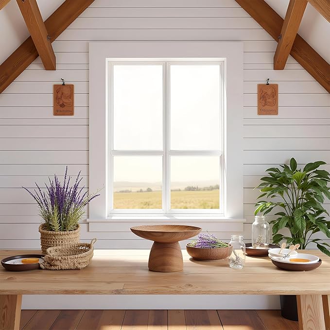 Braxio Decorative Bowl for Coffee Table Decor - Catch All Key Bowl for Entryway Centerpiece Fruit Tray with Wood-Like Finish Living Room Housewarming Gifts 8.5 x 8.5 x 4.8 Inch