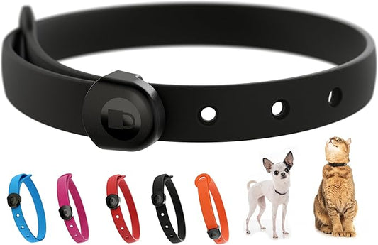Dog Collar - Comfortable, Soft and Lightweight Adjustable Collar with Name Tag Ring for Miniature Dogs and Puppies - Non Breakaway Cat Collar by Nuvuq (Black, Mini)