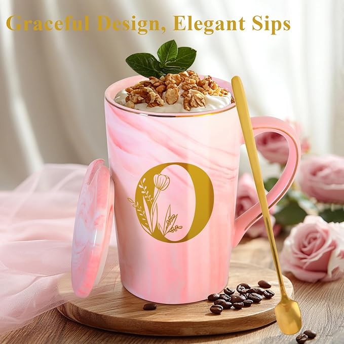 Personalized Ceramic Coffee Mug with Lid Tea Cup Women Wife Anniversary Her 9 11 12 13 15 16 17 18 19 22 39 44 Silk Tin Gifts Pottery Steel Linen Lace Crystal Silver China Pearl Rudy Sapphire Golden,O