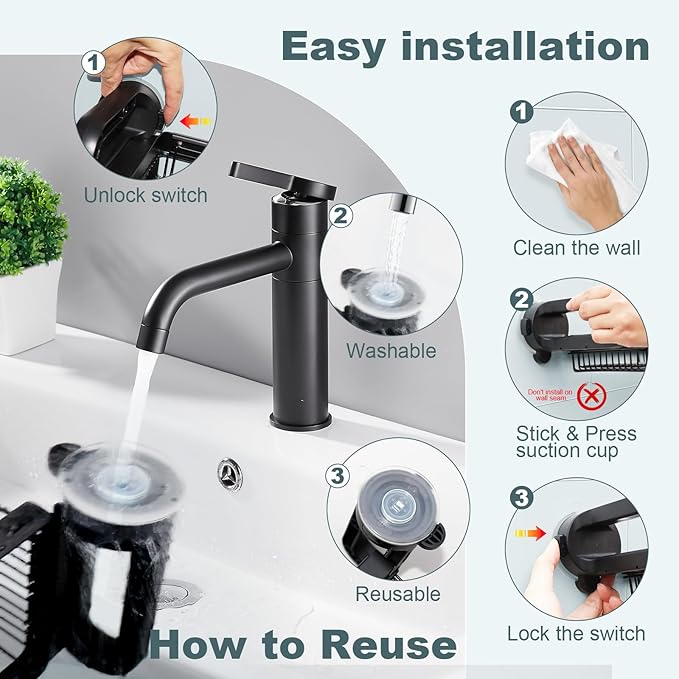 JOTPE Shower Caddy Suction Cup, Expandable Suction Shower Shelf with Large Capacity, Heavy Duty Shower Organizer Powerful Max Hold 22lbs, Removable Waterproof Metal Basket for Bathroom Kitchen Storage