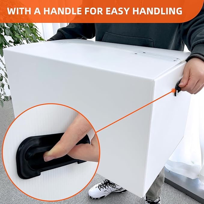 plastic storage bins with lids containers,80qt(23.6"x15"x13.4") 6pack,collapsible reusable moving boxes with handles stackable storage bins,Double-layer hollow shock-absorbing material,white