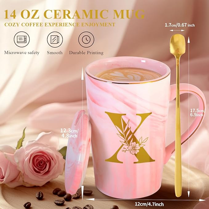 Personalized Ceramic Coffee Mug with Lid Tea Cup Women Female Teacher Gifts for Birthday Christmas Holiday Xmas Personalized Unique Custom Inexpensive Present Im Sorry You Are My Sunshine,X