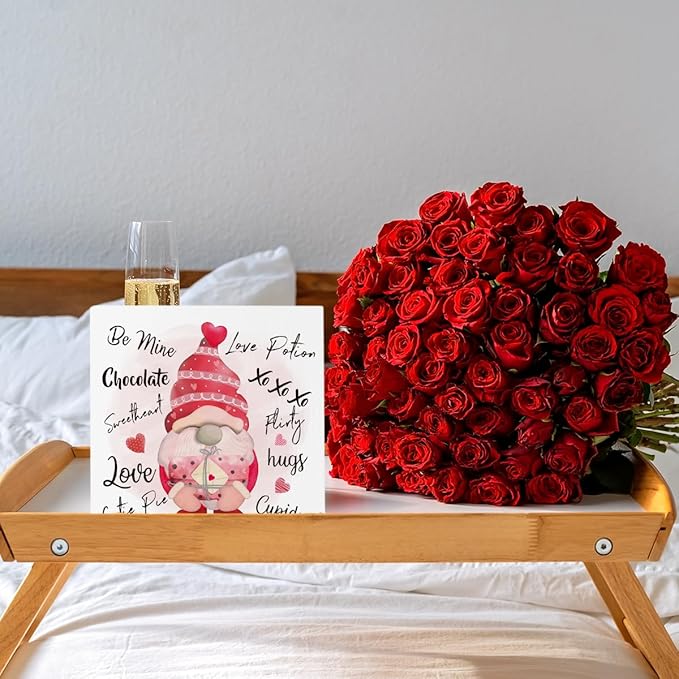 Valentine Decorations for Home Gnome Valentines Decor Rustic Romantic Valentines Day Anniversary Decorations for Boyfriend Girlfriend Gifts 5 X 5 Inchs