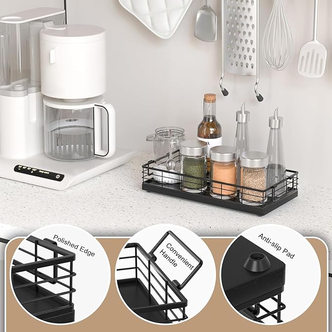 Toilet Paper Basket, 2PCS 13 Inch Bathroom Basket Tank Tray Top Storage Toiletries Organizer for Bathroom, Living Room and Kitchen