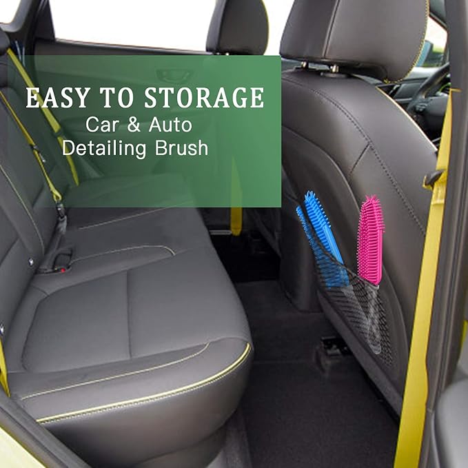 3 Pieces Pet Hair Remover - Car & Auto Detailing Brush, Lint Remover for Dogs Cats, Rubber Massage Brush for Furniture, Car Interiors, Carpet