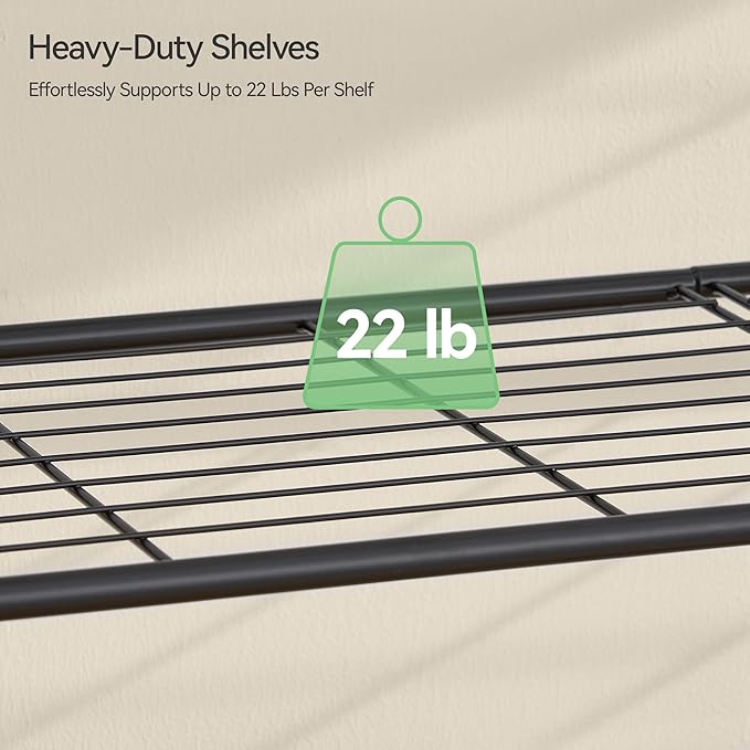 Shoe Rack for Closet, Metal Shoe Organizer, 8 Tier Garage Shoe Rack Max Holds 40 Pairs,Shoe Storage Shelf,Entryway, Black