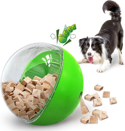 Interactive Dog Treat Toy, Mental Stimulation and Enrichment, Green