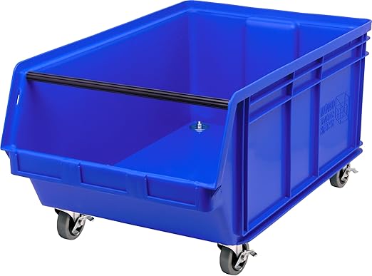 FSE 373-QMS843MOBBL Magnum Bins, mobile, 29" L x 18-3/8"W x 14-7/8"H, high density polypropylene, blue, Made in USA