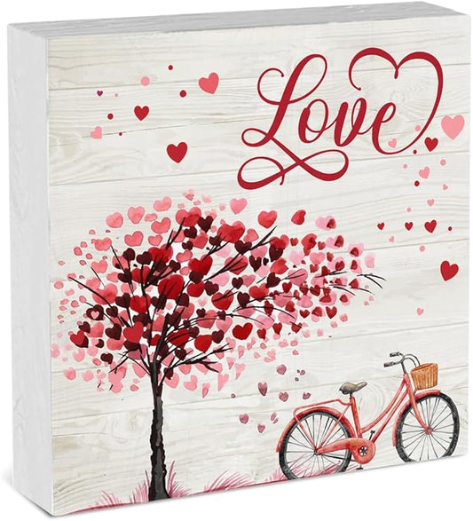 Valentines Day Decoration Valentine Theme Decor Valentines Day Home Decor Valentine Day Anniversary Wedding Gifts for Couple Women Men Valentines Day Signs 5 x 5 inches