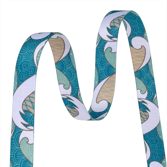 Dog Collar with Bohemia Floral Tribal Geometric Patterns - Soft Ethnic Style Collar Adjustable for Small Medium Large Dogs(Sea Wave,S)