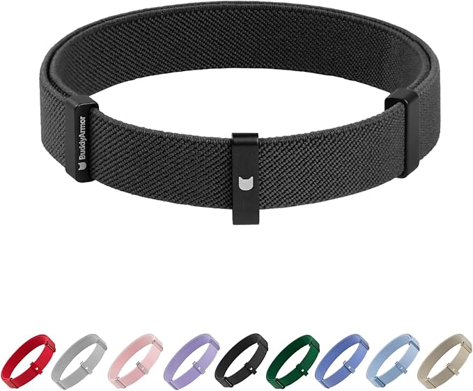 Safety Cat Collar - U.S. IDA Gold Awarding Design, Elastic Quick Release, Non Breakaway - Lightweight for Kitten, Neck Fit 7.8'-15.7' for All Small Large Cat,M(Midnight Black)