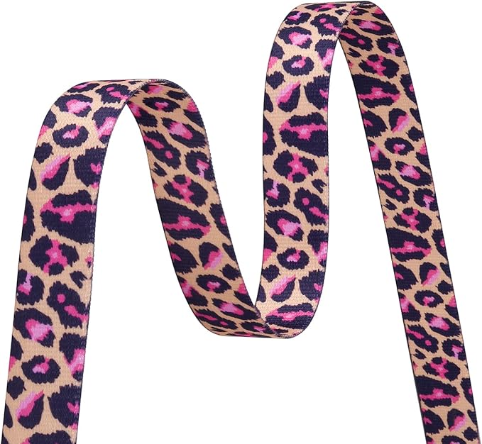 Dog Collar with Bohemia Floral Tribal Geometric Patterns - Soft Ethnic Style Collar Adjustable for Small Medium Large Dogs(Pink Leopard,S)