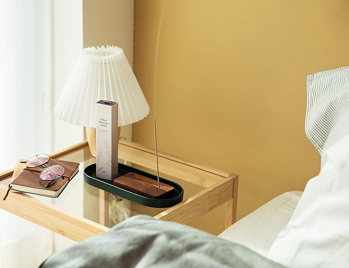 Lazy K Silicone Tray - Small Vanity Tray Organizer - Spoon Rest Holder - Multi-Purpose Modern Kitchen Sink, Bathroom, Counter Organizer (Forest Green)