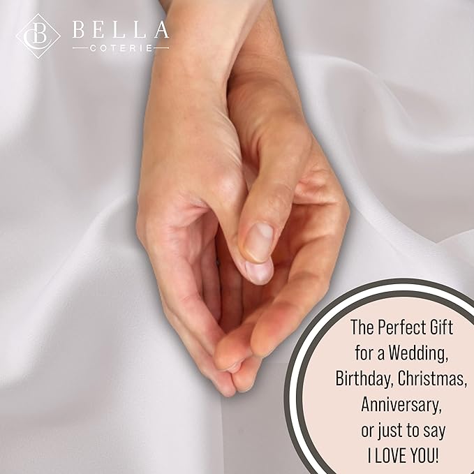 Bella Coterie 6 Piece Luxury Bamboo Viscose Queen Size Sheet Set | 100% Organically Grown | Cooling for Hot Sleepers | 18" Deep Pocket | Soft & Hypoallergenic | 4 Pillowcases [White]