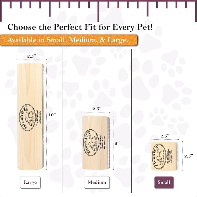 SleekEZ Cat Brush for Shedding & Cat Brushes for Indoor Cats | Pet Brush for Cats | Grooming Tool | Works for Short & Long Haired Pets | Great for All Fur Types | Made in USA | 2.5 inch