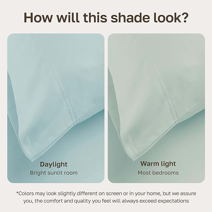 California Design Den Luxury Twin Sheet Set - 100% Cotton, 600 Thread Count Deep Pocket Twin Sheets, Soft Hotel-Quality Bedding with Sateen Weave - Seafoam