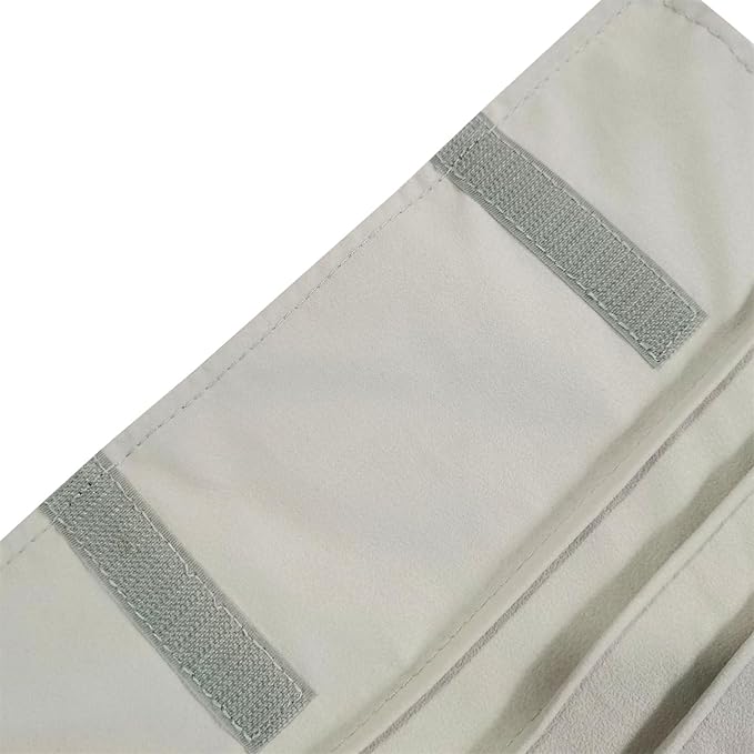 Portable Jewelry Roll Untangled Secure Necklace Travel Storage Bag Displays Holder 16 Chain (Beige)