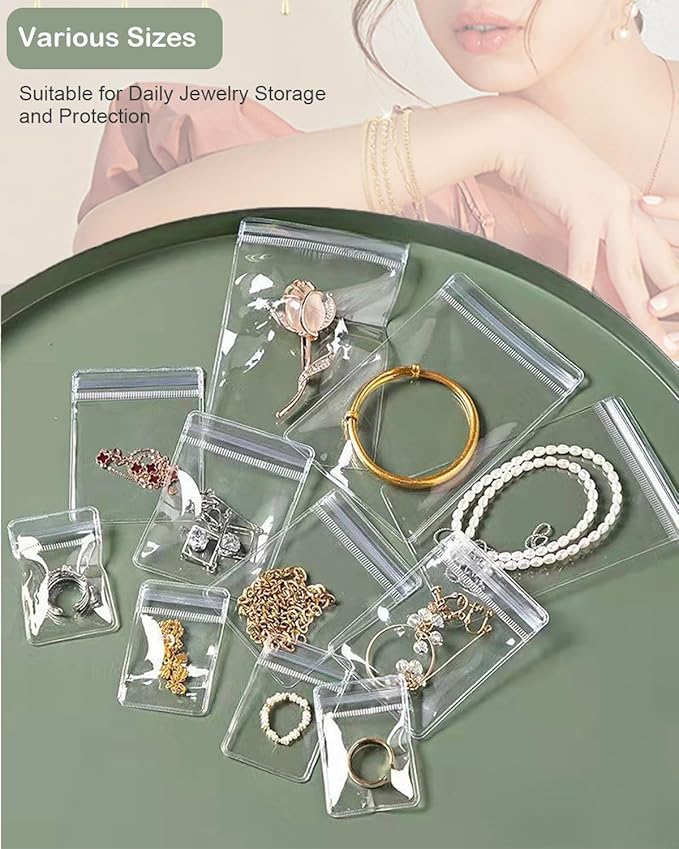 2 Pack 4 In 1 Acrylic Jewelry Organizers and Storage with 120 Portable Anti Tarnish Jewelry Bags, Clear Jewelry Box Organizer, Travel Jewelry Case for Earrings/Rings/Necklaces for Women Girls