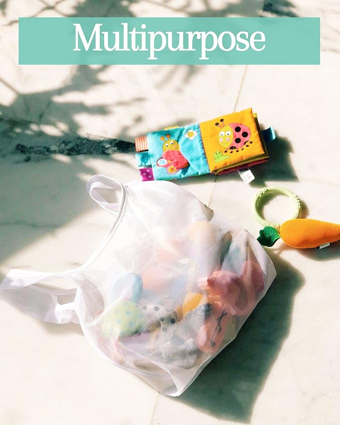 purifyou Set of 9 Reusable Grocery Bags with Handles, Dual-Purpose See-Through Mesh, Washable Foldable Shopping Bags for Groceries, Food Storage, Kitchen Supplies, and Home Organization