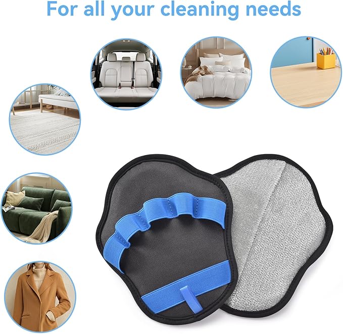 AstraLoom Pet Hair Removal Glove for Cats & Dogs, Upgraded Reusable Electrostatic Pet Hair Remover Gloves, Pet Hair Remover for Couch, Carpet, Car Seat & Laundry (2PCS)