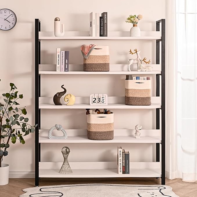 13 Inch Cube Closet Storage Bins, Woven Cotton Rope Organizer Baskets for Organizing & Shelves, Books, Towels, Clothes, Toys, 13x13x13 in, Gradient Brown (Pack of 3)