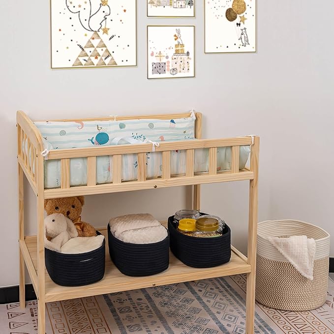 CubesLand Cute Black Basket Bins,Small Woven Storage Baskets for Shelf,Baby Nursery Basket Bin,Cube Organizer Basket Bin,Soft Toys Storage Basket,Home Decor Organization Bins 12 x 8 x 5 inches