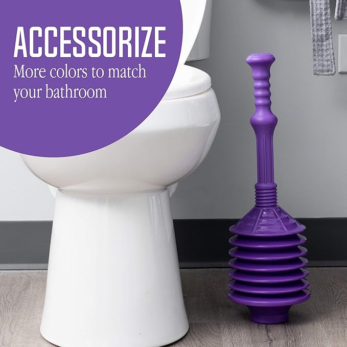 JS Jackson Supplies Professional Bellows Accordion Toilet Plunger Parent (Purple)