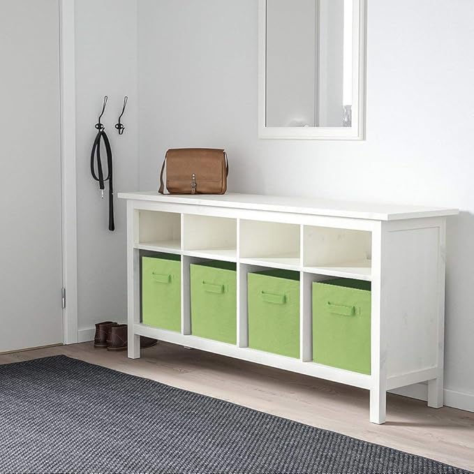 ShellKingdom Storage Bins, Foldable Fabric Storage Cubes And Cloth Storage Organizer Drawer For Closet And Toys Storage, 6 Pack (Green)