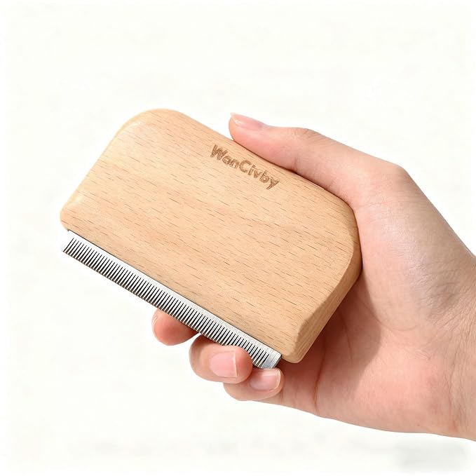 Undercoat Rake Dog Brush Dematting Comb cat shedding tool Dematting Tool Pet Brush Efficiently Detangle and Groom Coats for Large Medium Small Dogs and Cats Comb for Grooming Premium (M 4.33 inch)