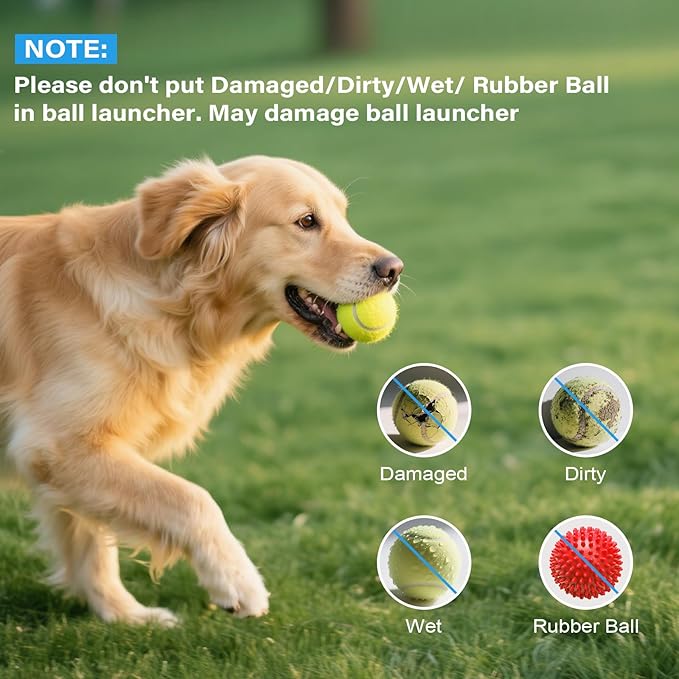 Automatic Ball Launcher for Dogs: 2" Mini Tennis Ball Thrower with 3 Distance Settings,Interactive Puppy Pet Ball Indoor Thrower Fetch Machine for Small to Medium Dogs,Green