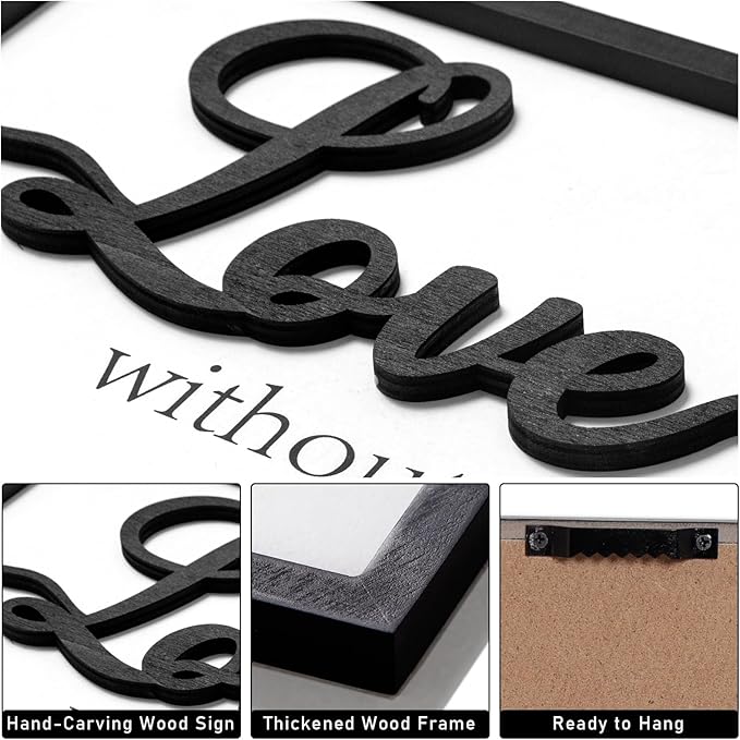 3D Wood Inspiring Wall Art, Framed Positive Affirmations Wall Decor, Motivational Quotes Wall Art for Home Office Bedroom Living Room(Ready to Hang, 12x16 Inch, Set of 3, Framed)