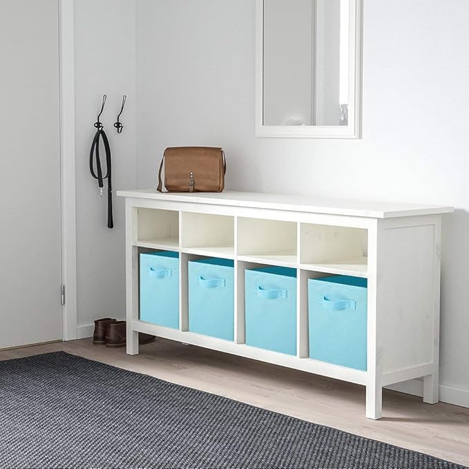 ShellKingdom Foldable Fabric Storage Cubes And Cloth Organizer Drawer For Closet And Toys, 6 Pack (Light Blue)