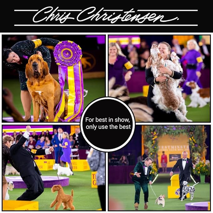 Chris Christensen 6in Cat/Carding Dual Tooth Butter Comb, Groom Like a Professional, Rounded Corners Prevent Friction and Breakage, Solid Brass Spin with Steel Teeth, Chrome Finish