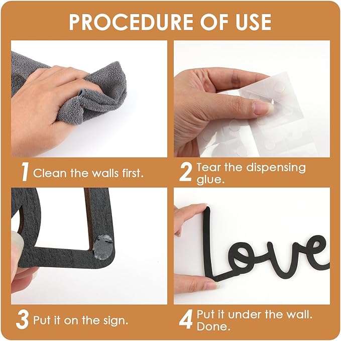 21.6" Love You Bye Wood Sign, Above Door Home Wall Boho Decor Plaque, Black Modern Simplicity Decoration for Front Door Entryway Living Room Aesthetic, Show Your Love and Warm for Your Family (Black)