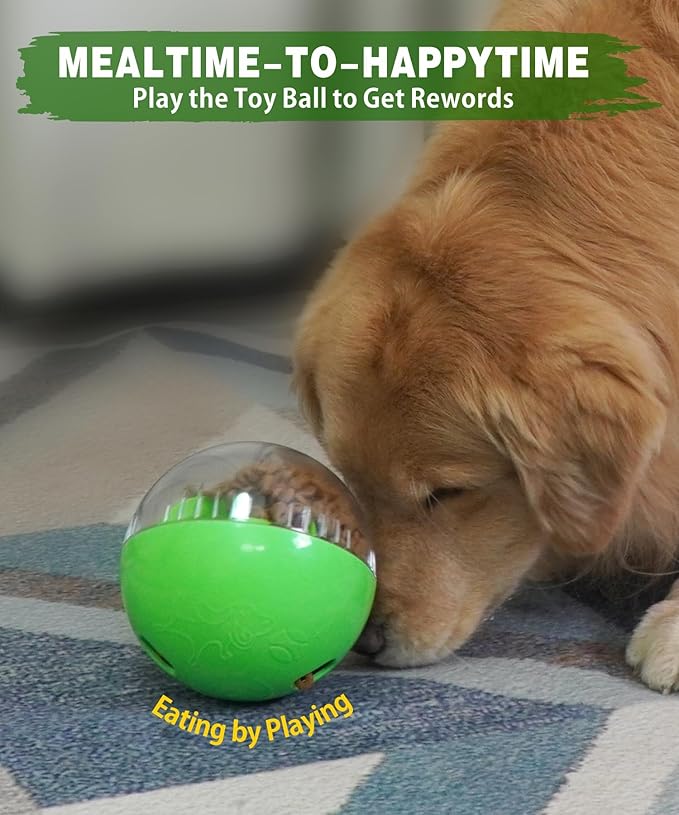 Interactive Dog Treat Toy, Mental Stimulation and Enrichment, Green