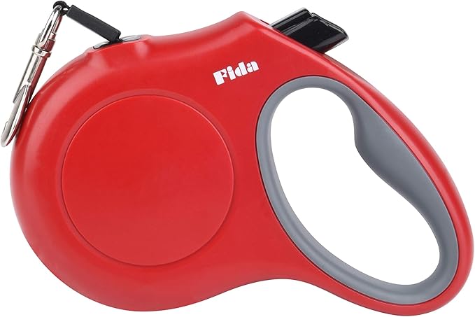 Fida Retractable Dog Leash X-Small Breed, 10ft Durable Pet Walking Leash for Extra Small Dogs/Cats/Small Animals up to 18 lbs, 360° Tangle Free, Red