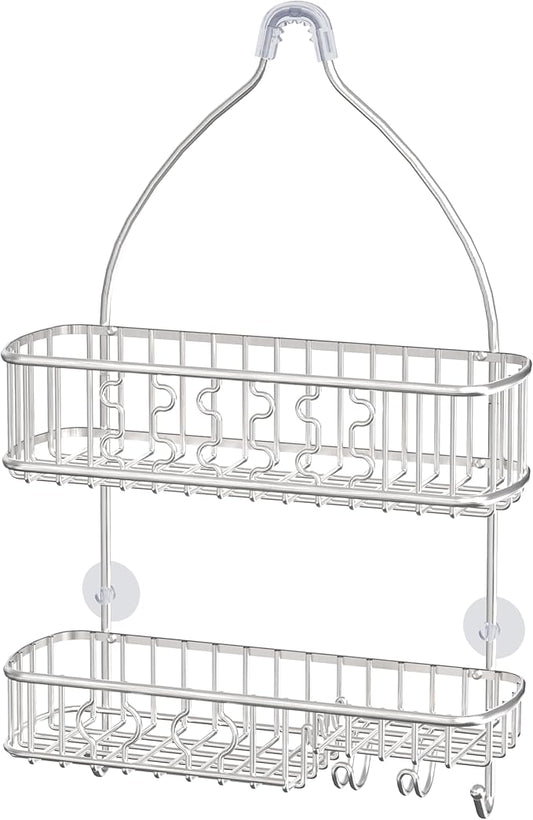 Simple Houseware Stainless Steel Bathroom Hanging Shower Head Caddy Organizer (26 x 16 x 5.5 inches)