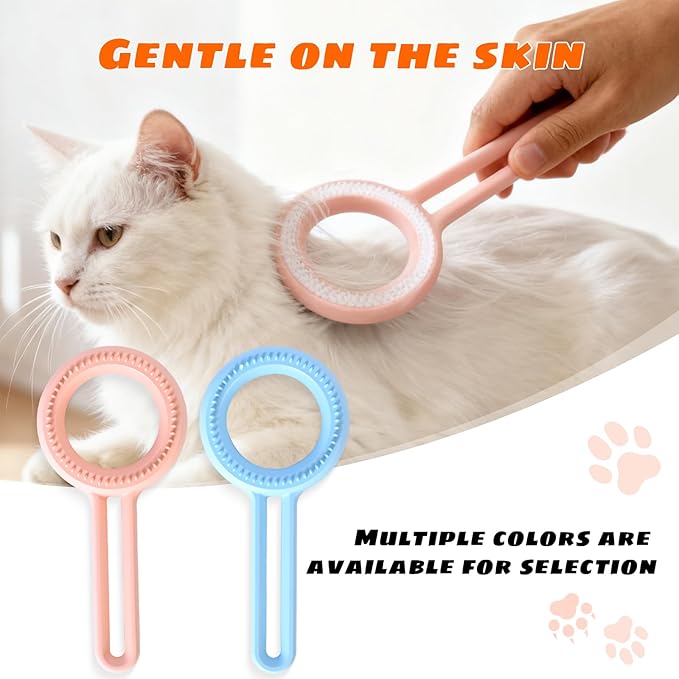 2pcs (blue) Cat Brushes for Indoor Cats Shedding, Brush for Long or Short Haired Cats, Grooming Brush Comb for Kitten Rabbit Massage Removes Loose Fur