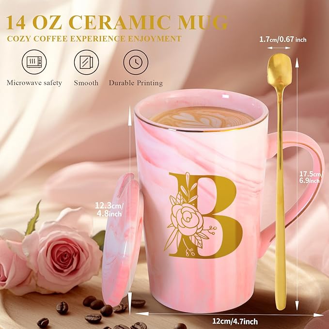 Personalized Ceramic Coffee Mug with Lid Tea Cup Women Girl Friend Birthday Gifts 16th 18th 19th 20th 21st 30th 40th 50th 60th 70th 80th 45th 65th 75th 1974 1964 40 60 70 Year Old Funny Meaningful,B