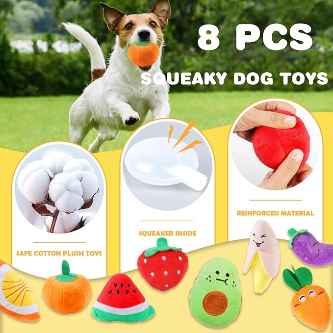 18 Pack Dog Toys Puppy Teething Toys, Puppy Essentials Chew Toy Bundle with Squeaky Toy and Interactive Rope for Small Dogs to Keep Them Busy