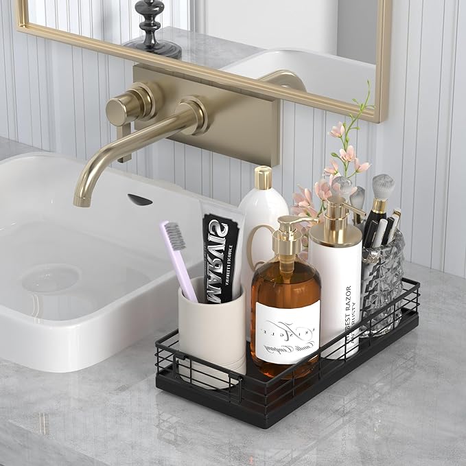 Toilet Paper Basket, 2PCS 13 Inch Bathroom Basket Tank Tray Top Storage Toiletries Organizer for Bathroom, Living Room and Kitchen