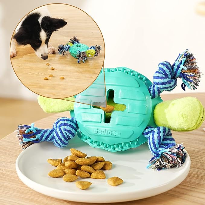 Dental Chew Toys for Aggressive Chewers Large Breed, Tough Dog Toothbrush Toys for Medium Large Dogs Teeth Cleaning (Green(Turtle))